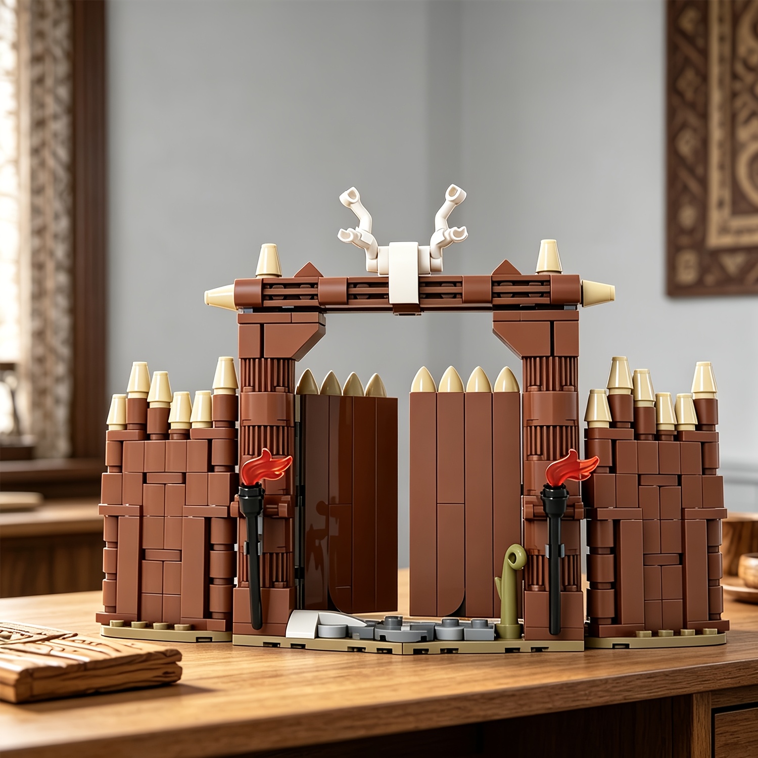 Medieval Architectural Scene Gates Building Block Set